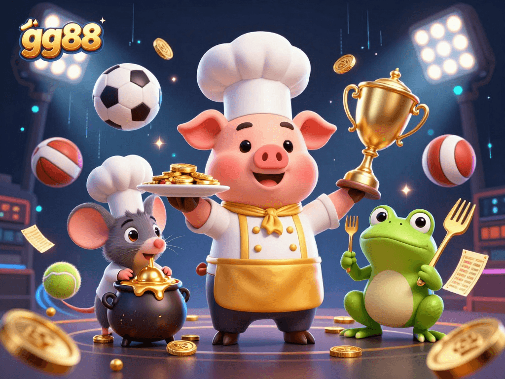Experience tempting offers and excitement with gg88 at this vibrant casino illustration.