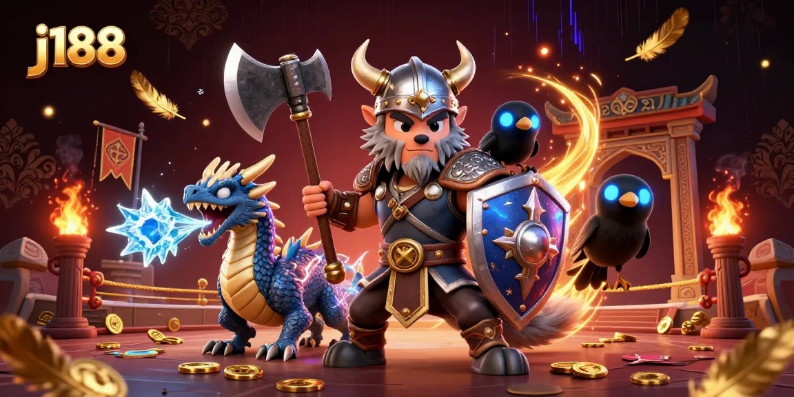Engage with thrilling j188 betting action featuring cartoon characters in a dynamic casino scene.
