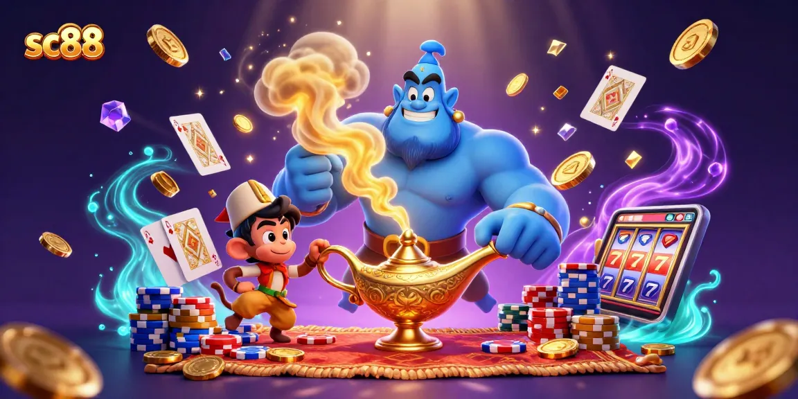 Boost your winnings at sc88 with a vibrant 3D casino scene featuring magical elements!
