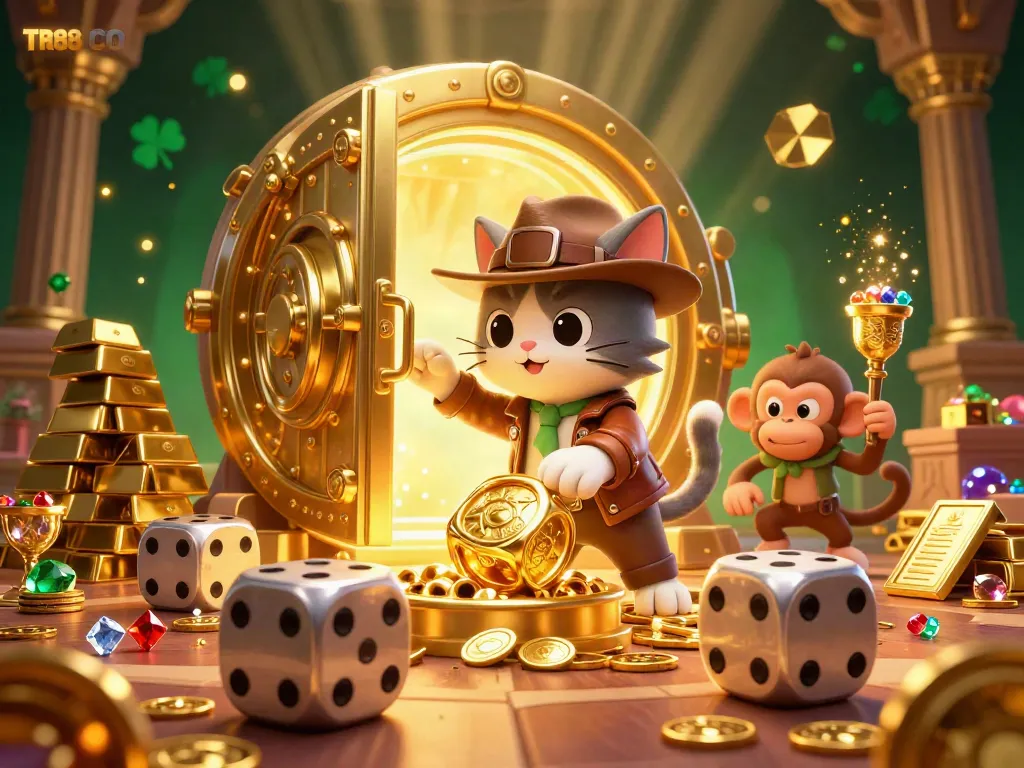 Experience casino excitement with TR88 CO as the explorer cat uncovers golden treasures!