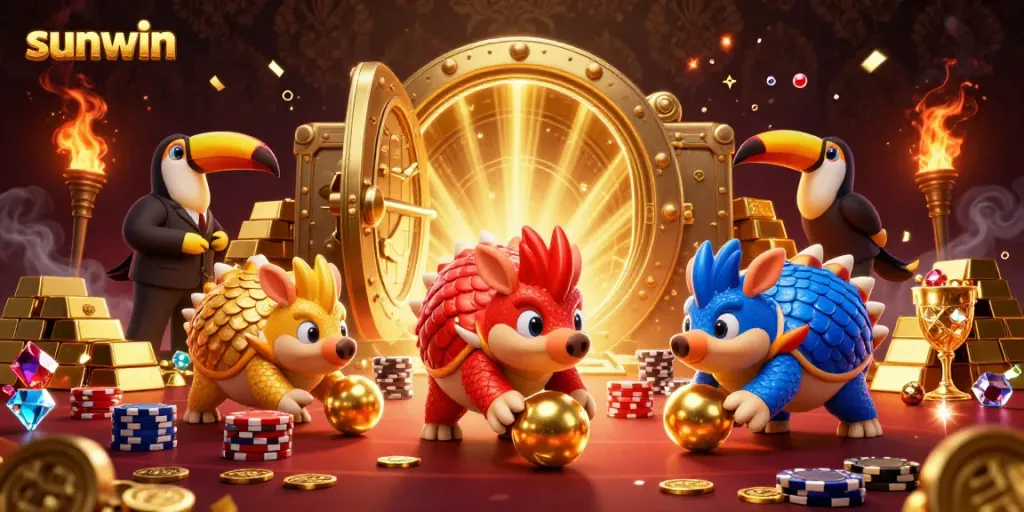 Experience thrilling wins with Sunwin as rival pangolins roll through golden treasures and poker chips.