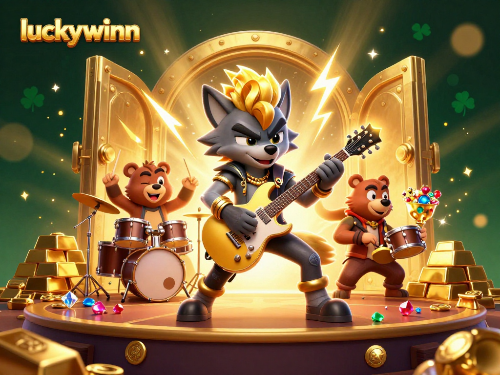Experience thrilling wins at luckywinn with vibrant casino excitement featuring rich jewel tones and dynamic characters.