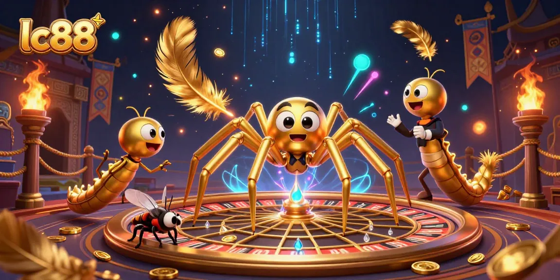 Spin vibrant games and luck at lc88, featuring a unique golden spider web roulette.