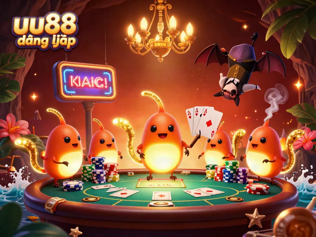 Engage in thrilling gaming at uu88 đăng nhập with glowworms lighting the casino and poker elements vividly.
