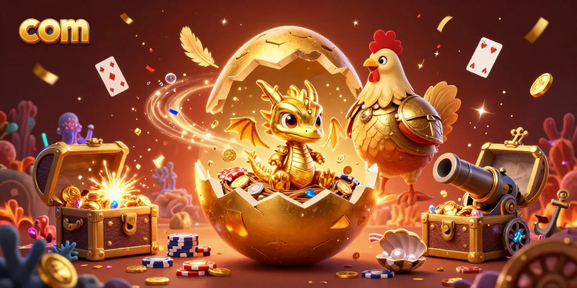 Experience winning excitement at com with a golden dragon and poker chips exploding with rewards