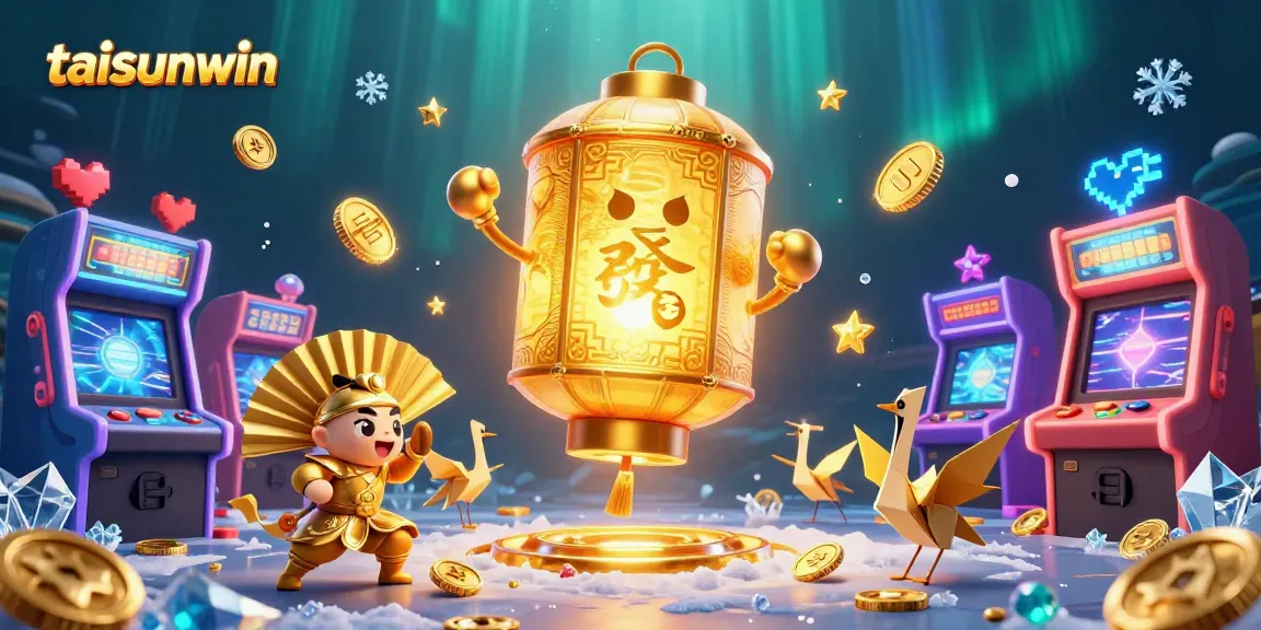 Experience the thrill of taisunwin with a vibrant 3D casino illustration showcasing exciting game elements