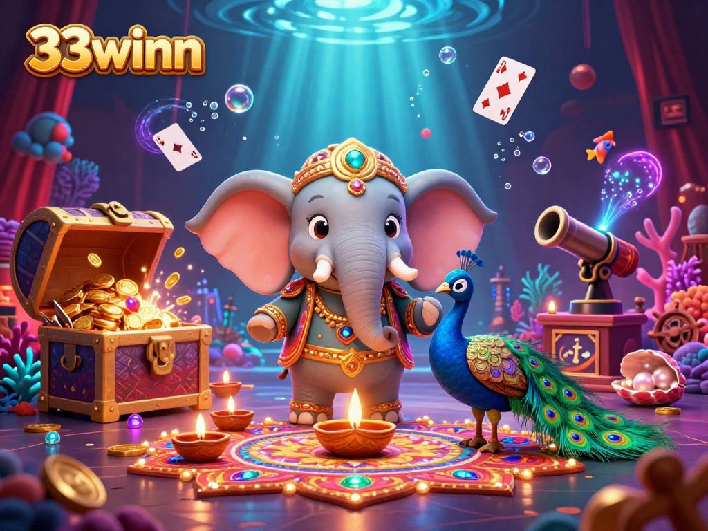 Experience thrilling gameplay at 33winn with vibrant casino elements and colorful characters.