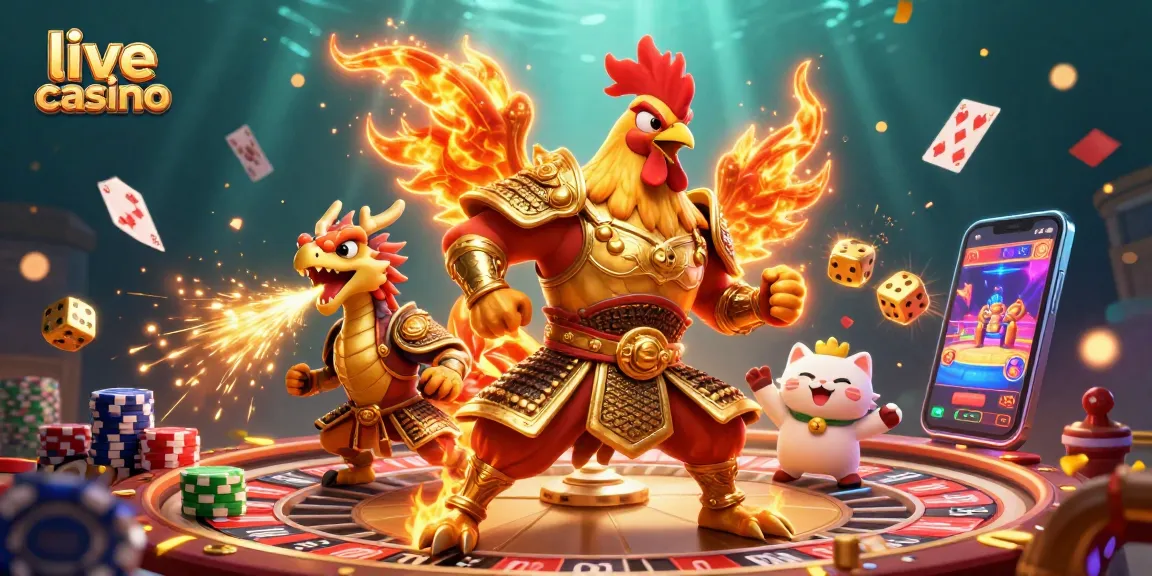 Experience a live casino adventure with vibrant characters and dynamic gaming elements.