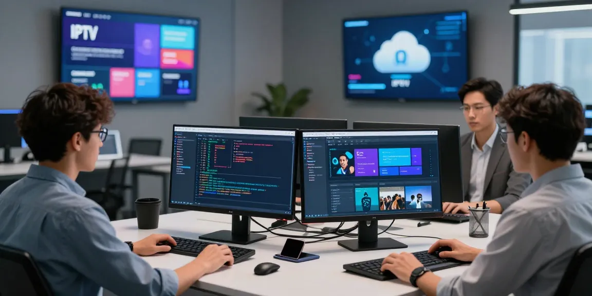 Innovative IPTV UK solutions showcased in a modern workspace with advanced technology.
