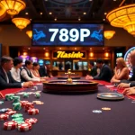 Experience the excitement of gambling at 789P casino with vibrant gaming tables and slot machines.