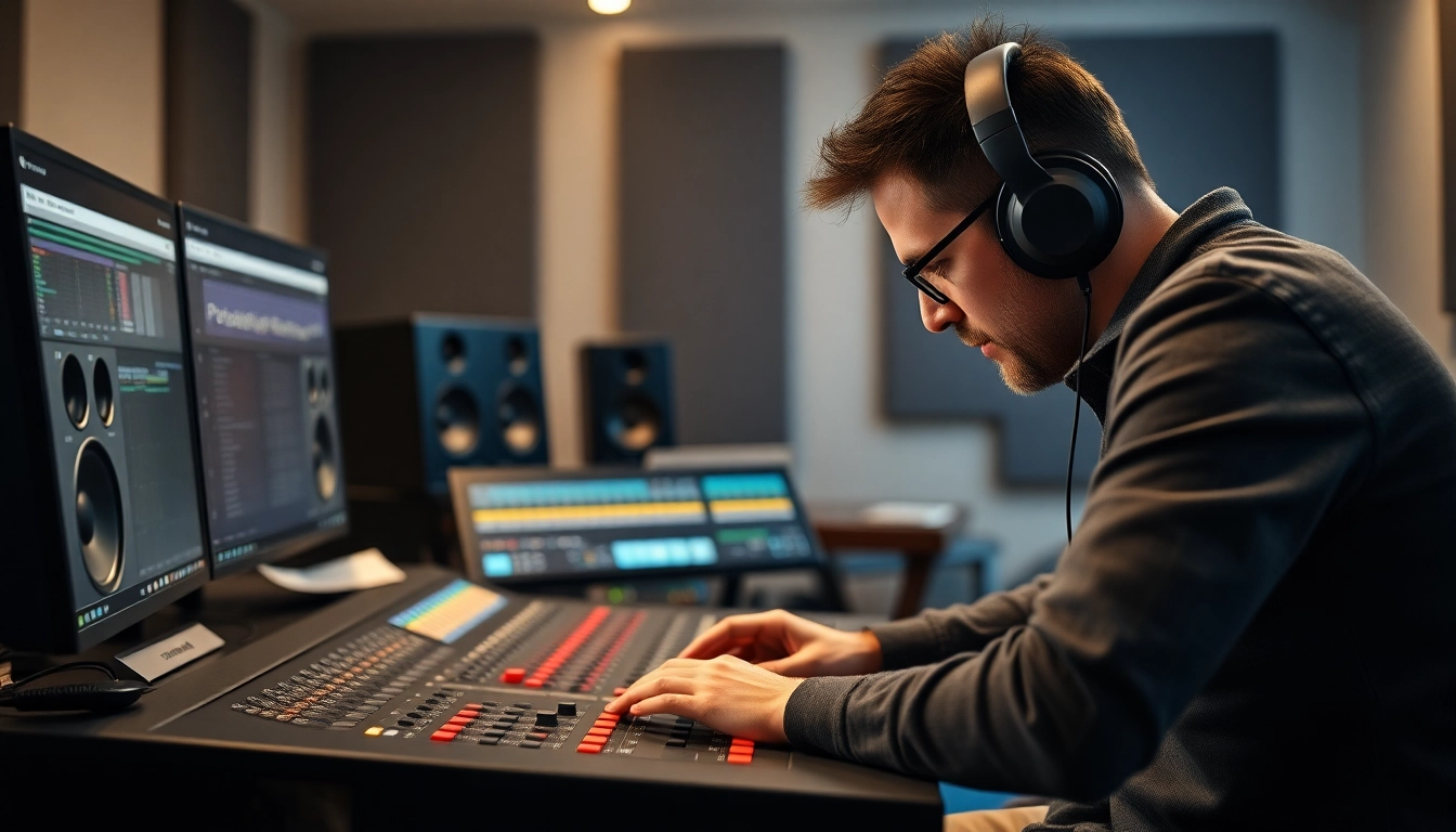 Enhance your tracks with expert online audio mastering in a professional studio setting.
