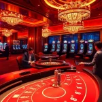 Experience the excitement of gaming at 888b with professional players at a luxurious casino table.