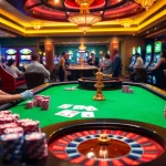 Intense gaming experience at nhà cái kim88 with luxury casino table, cards, and vibrant atmosphere.