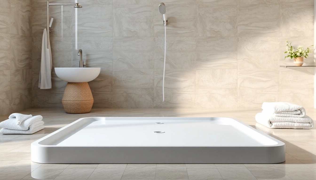 Showcase of a premium shower base shower enhancing a stylish bathroom design.