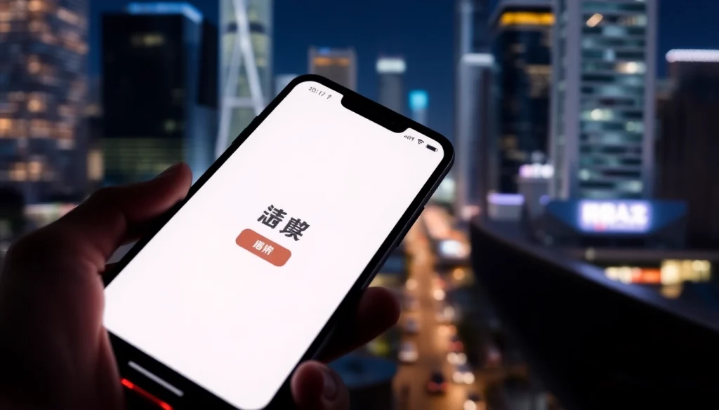 快连下载在智能手机上展示，象征着现代连接和快速互联网访问。