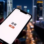 快连下载在智能手机上展示，象征着现代连接和快速互联网访问。