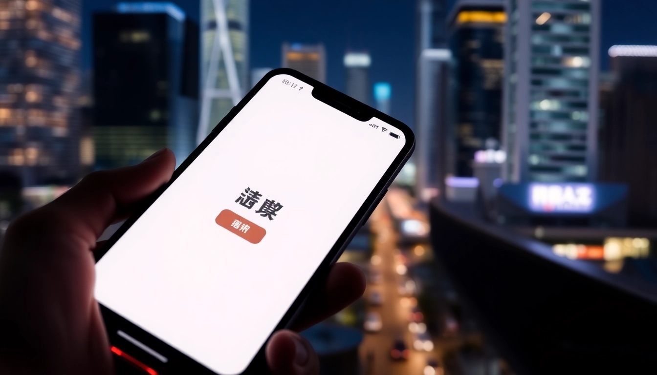 快连下载在智能手机上展示，象征着现代连接和快速互联网访问。