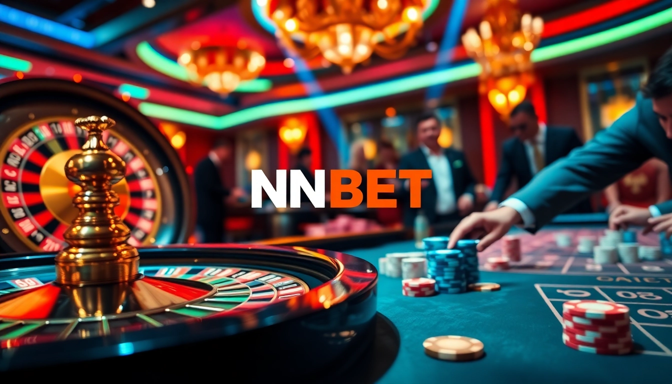 Experience the thrill of casino gaming at NBET with vibrant roulette action and chip play.