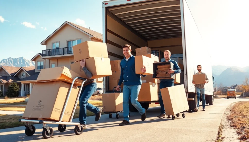 Long distance movers Calgary assisting with an extensive relocation, showcasing teamwork and efficiency.
