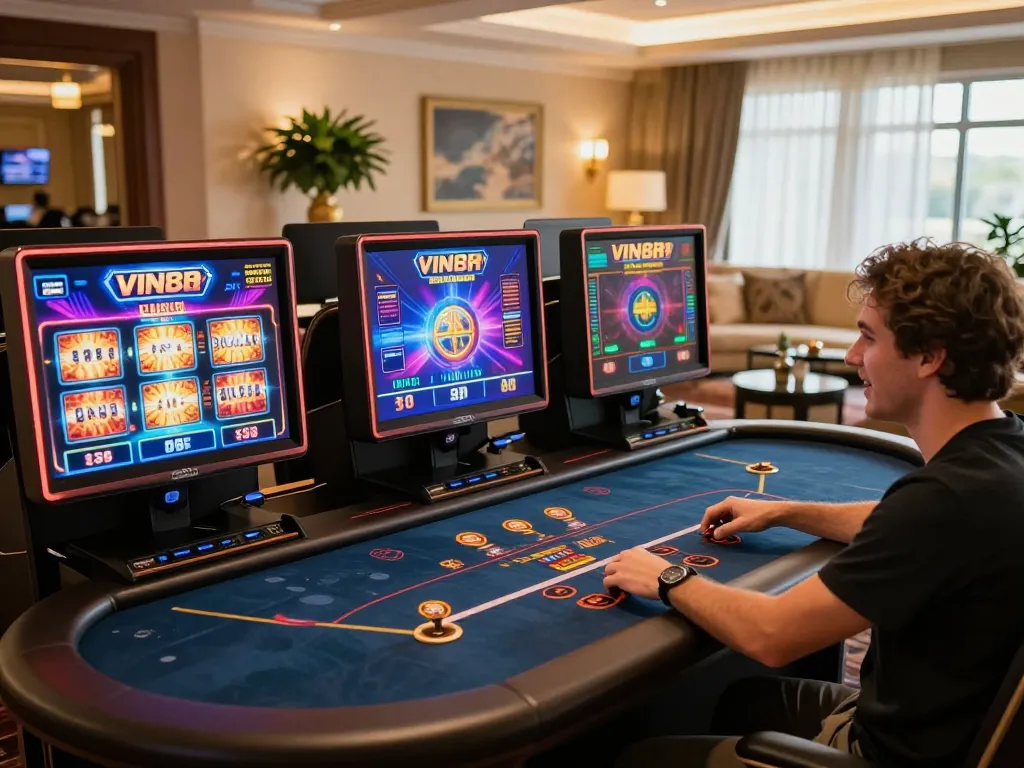 Experience thrilling gameplay at VIN88 online casino with interactive slot machines and poker tables.