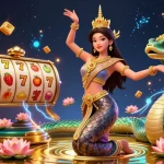 Spin and win with zoow's vibrant casino scene featuring an Asian dancer and Naga serpent.