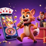 Experience thrilling gaming action at ee88 with lively characters in a vibrant casino scene.