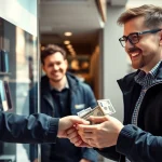 Sell Phone Cash Benton AR with a happy exchange in a smartphone trade-in shop.
