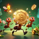 Join RIKVIP's dynamic poker heist with cartoon ants, crypto coins, and fun gaming elements!