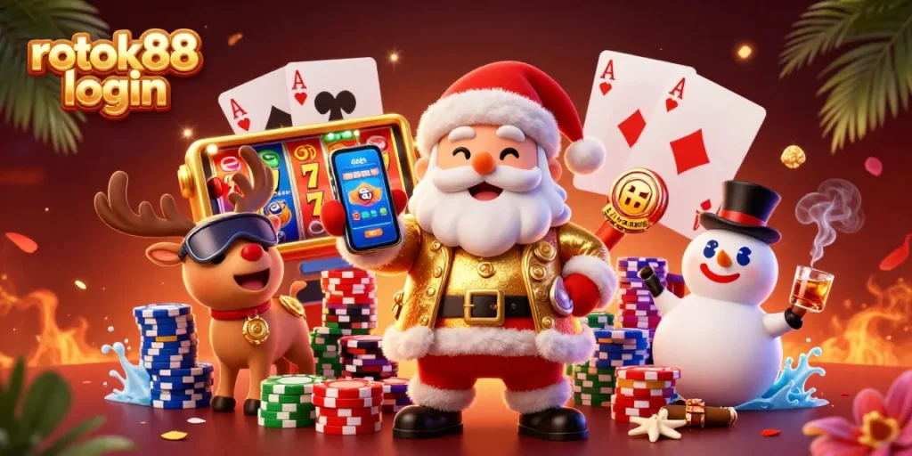 Play slots and chase jackpots with rokok88 login in this lively casino scene.