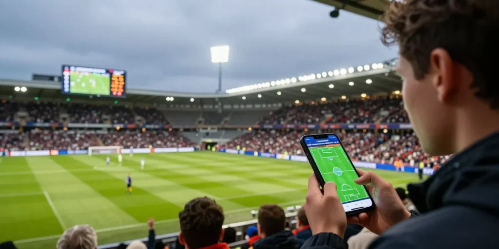 lucky88 live betting scene with match odds, sports analysis, and predictions during an exciting football match