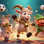 Experience the thrill of RIC79 as a Krampus goat runs a festive casino filled with action and excitement.