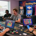 Credit card casino experience at https://brcs.co.uk with players enjoying online games and celebrating wins.