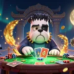Experience the captivating lc88 casino action with a colorful 3D illustration featuring unique characters and dynamic elements.